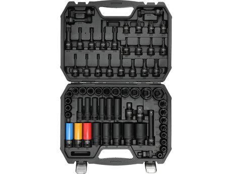 IMPACT SOCKET AND BIT SET | 1/2" | WITH ADAPTORS | 64 PCS | 10 - 32 MM (YT-10260)