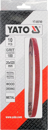 SANDING BELT P100 SIZE 20X520MM (YT-09749)