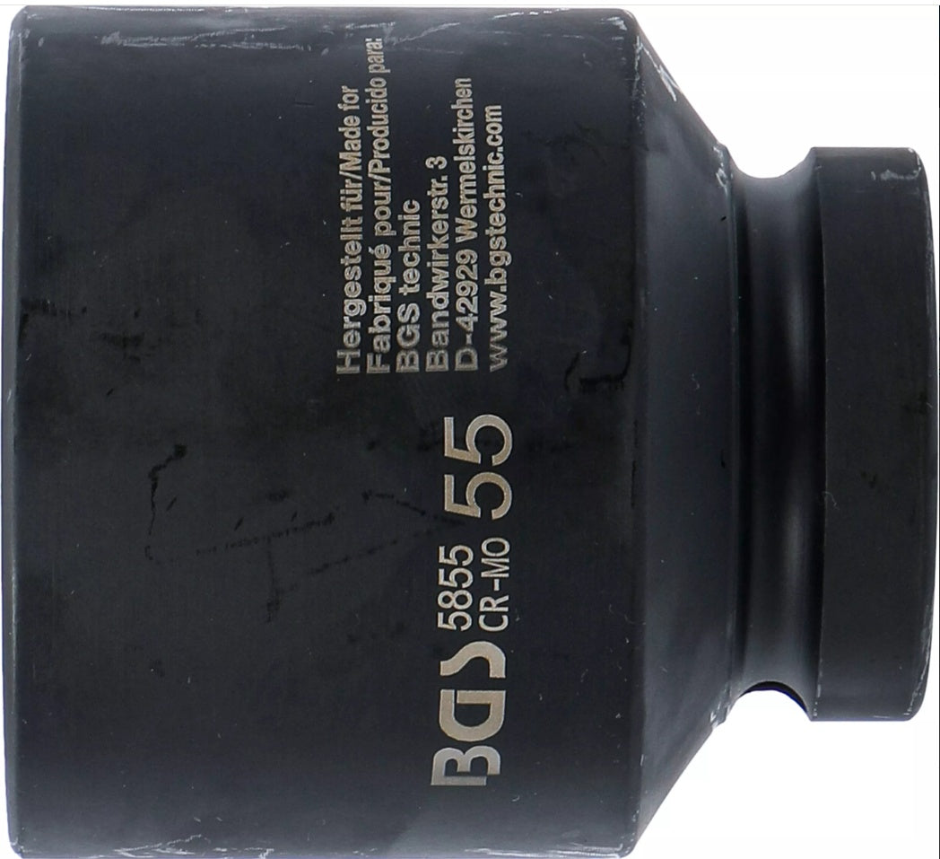 IMPACT SOCKET, HEXAGON | 25 MM (1") DRIVE | 55 MM (5855)
