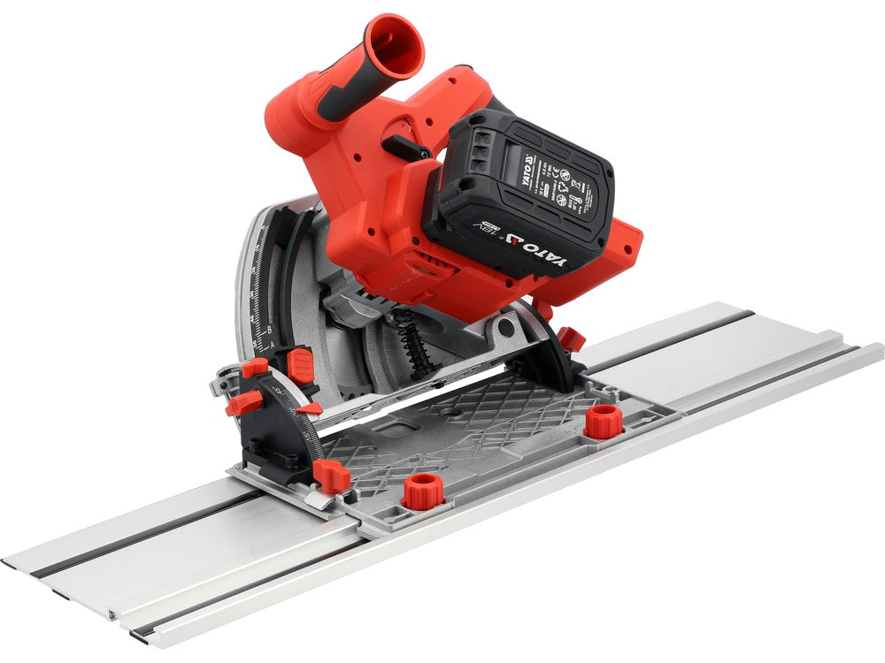 CORDLESS PLUNGE SAW | 140 MM | 52 (90˚) 38 (45˚) MM | 18V | 4 AH (YT-821701)