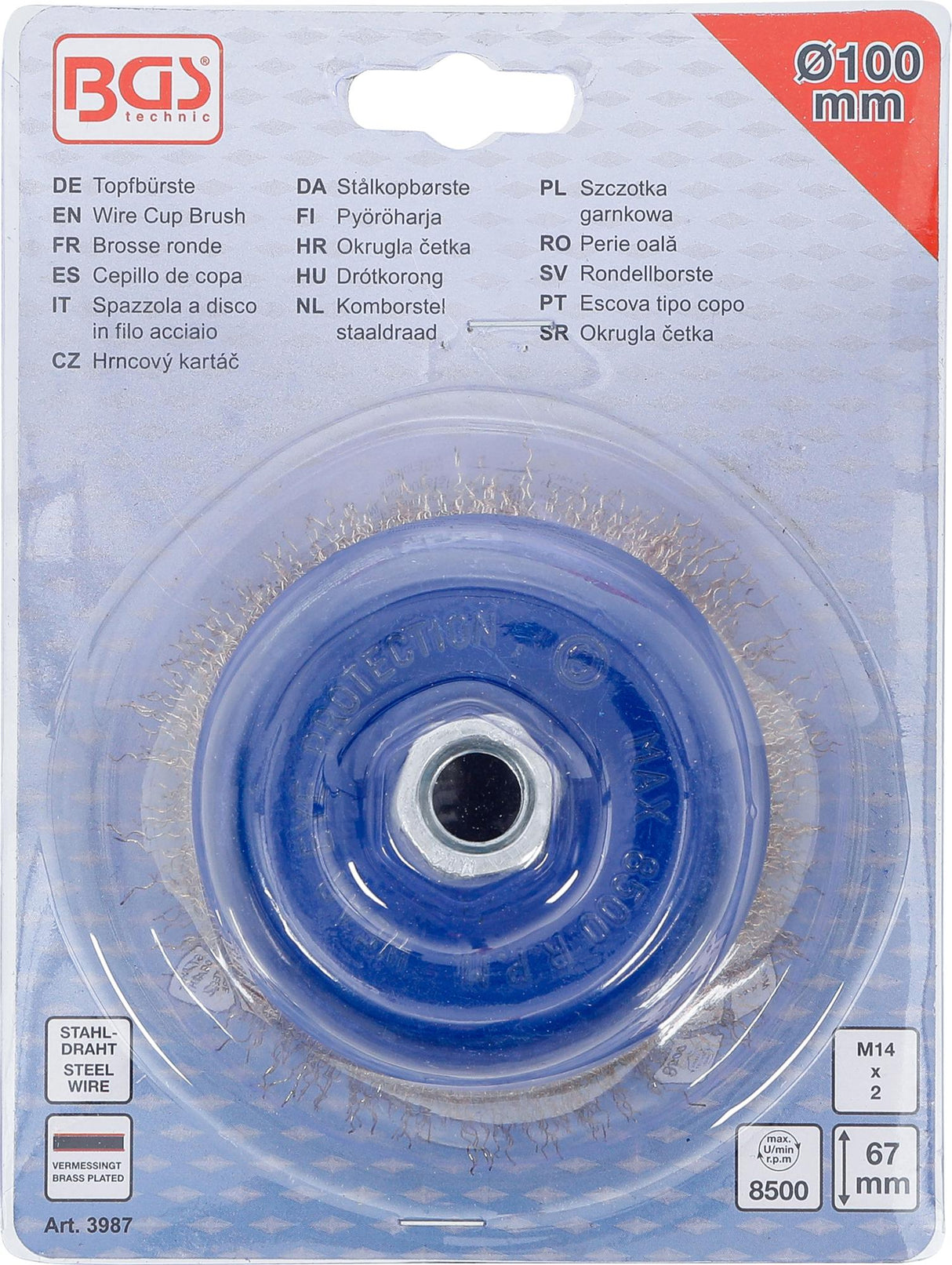 WIRE CUP BRUSH | M14 X 2 DRIVE | Ø 100 MM X 67 MM (3987)