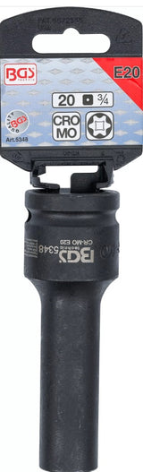IMPACT SOCKET E-TYPE, DEEP | 20 MM (3/4") DRIVE | E20 (5348)