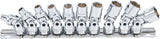 UNIVERSAL JOINT SOCKET SET | 6.3 MM (1/4") | 5 - 13 MM | 10 PCS. (220)