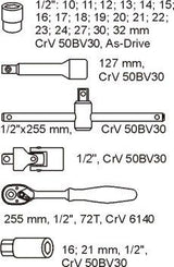 PVC TRAY WITH 1/2" SOCKET SET 10-32MM (YT-5537)