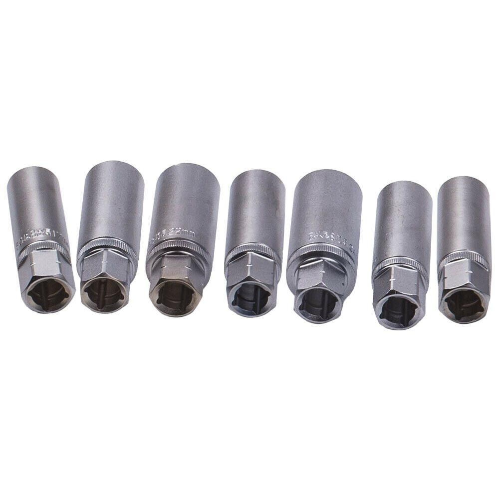 PASS-THROUGH SOCKET SET FOR SHOCK ABSORBERS WITH RATCHET | 18 PCS. (ST018)