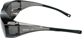 GREY SAFETY GLASSES, FIT OVER TYPE (YT-73603)