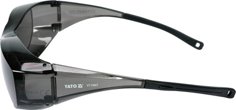 GREY SAFETY GLASSES, FIT OVER TYPE (YT-73603)