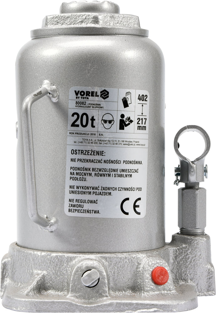 HYDRAULIC BOTTLE JACK 20T (80082)