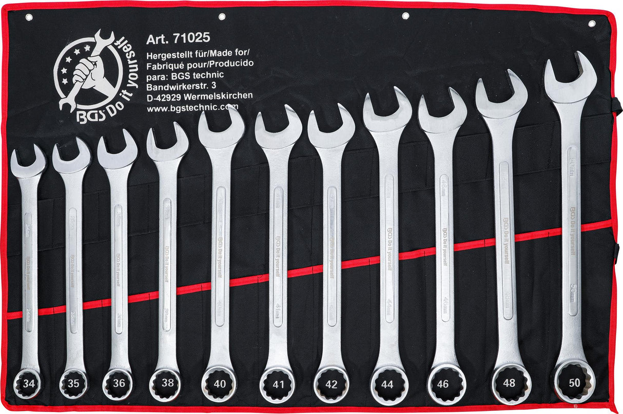 COMBINATION SPANNER SET | XXL | 34 - 50 MM | 11 PCS. (71025)