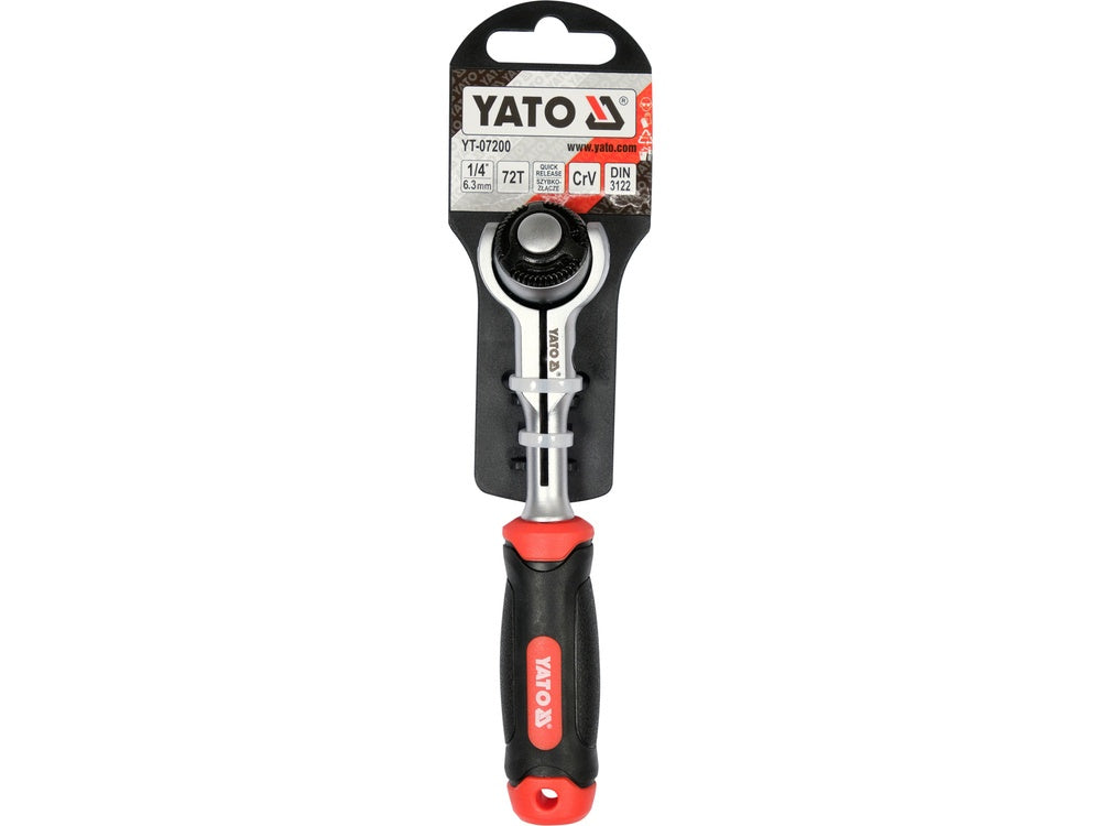 FLEXIBLE RATCHET HANDLE W.ROUND HEAD 1/4 (YT-07200)