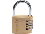 PADLOCK WITH 4-RING COMBINATION LOCK. (77609)