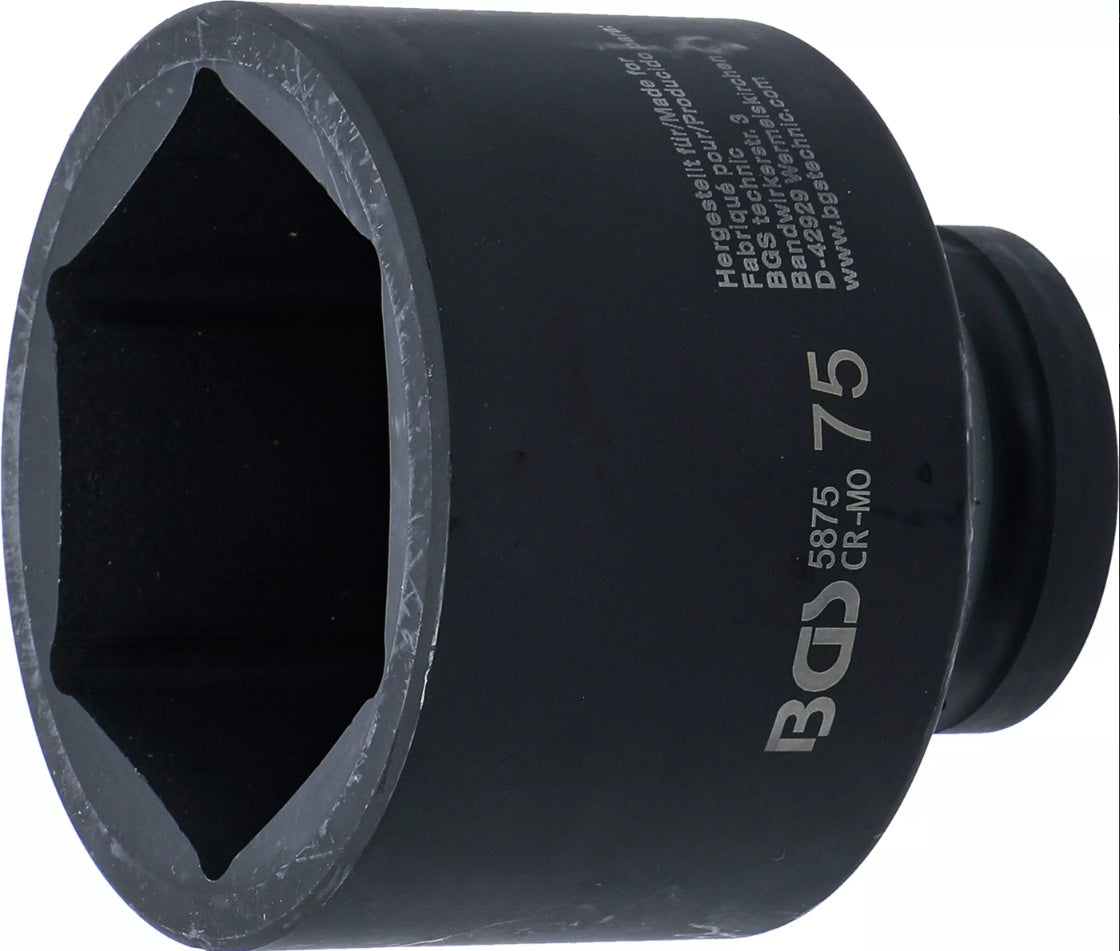 IMPACT SOCKET, HEXAGON | 25 MM (1") DRIVE | 75 MM (5875)
