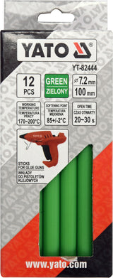 12 PCS SET GLUE STICKS 7,2X100MM GREEN (YT-82444)