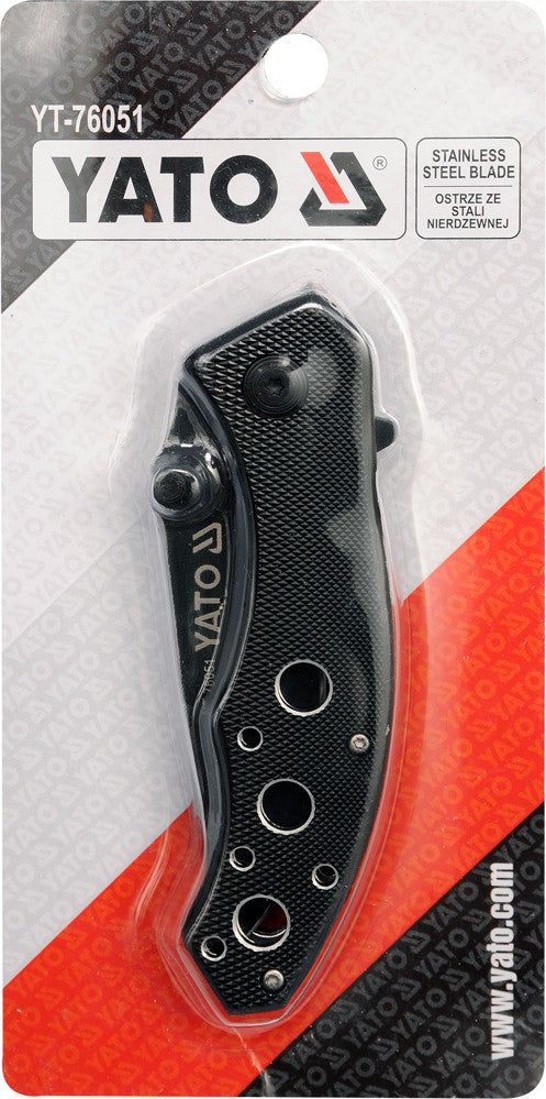FOLDING KNIFE W. BLACK BLADE (YT-76051)