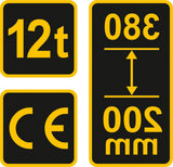 HYDRAULIC BOTTLE JACK 12T (80062)