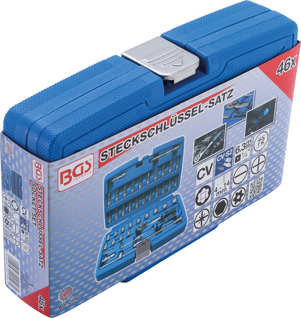 SOCKET SET | 6.3 MM (1/4") DRIVE | 46 PCS. (2146)