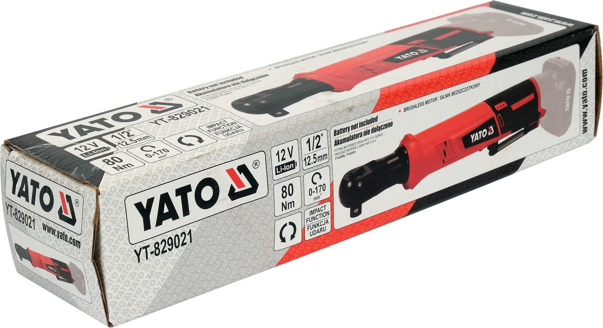 CORDLESS RATCHET 12V 1/2'' 80NM - BODY (YT-829021)