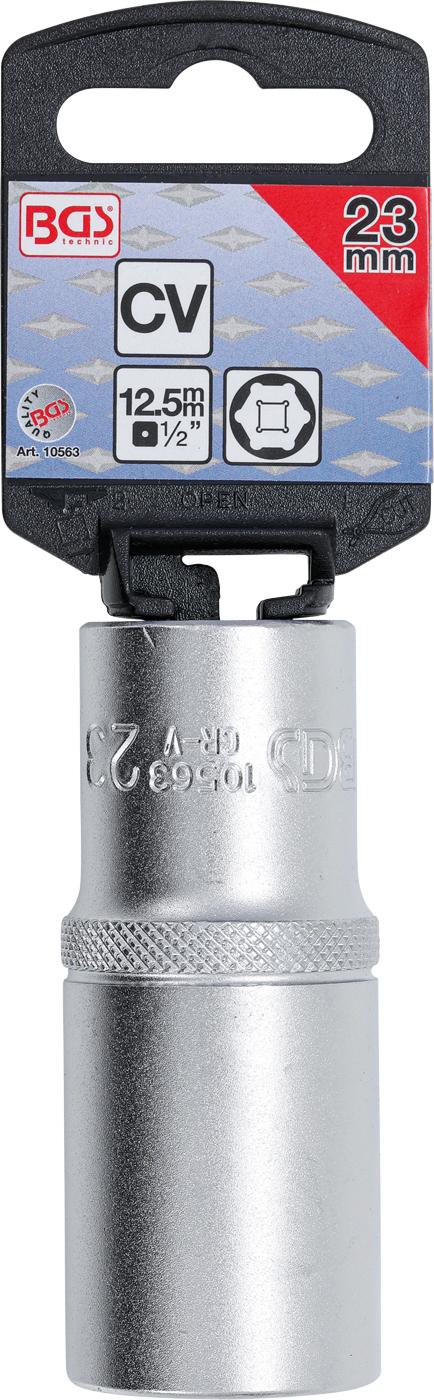 SOCKET, HEXAGON, DEEP | 12.5 MM (1/2") DRIVE | 23 MM (10563)