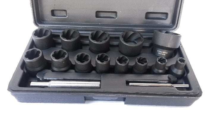 SOCKET SET FOR DAMAGED BOLTS 1/4"+1/2", 13 PCS. "STAHLBERG" (EH2408)