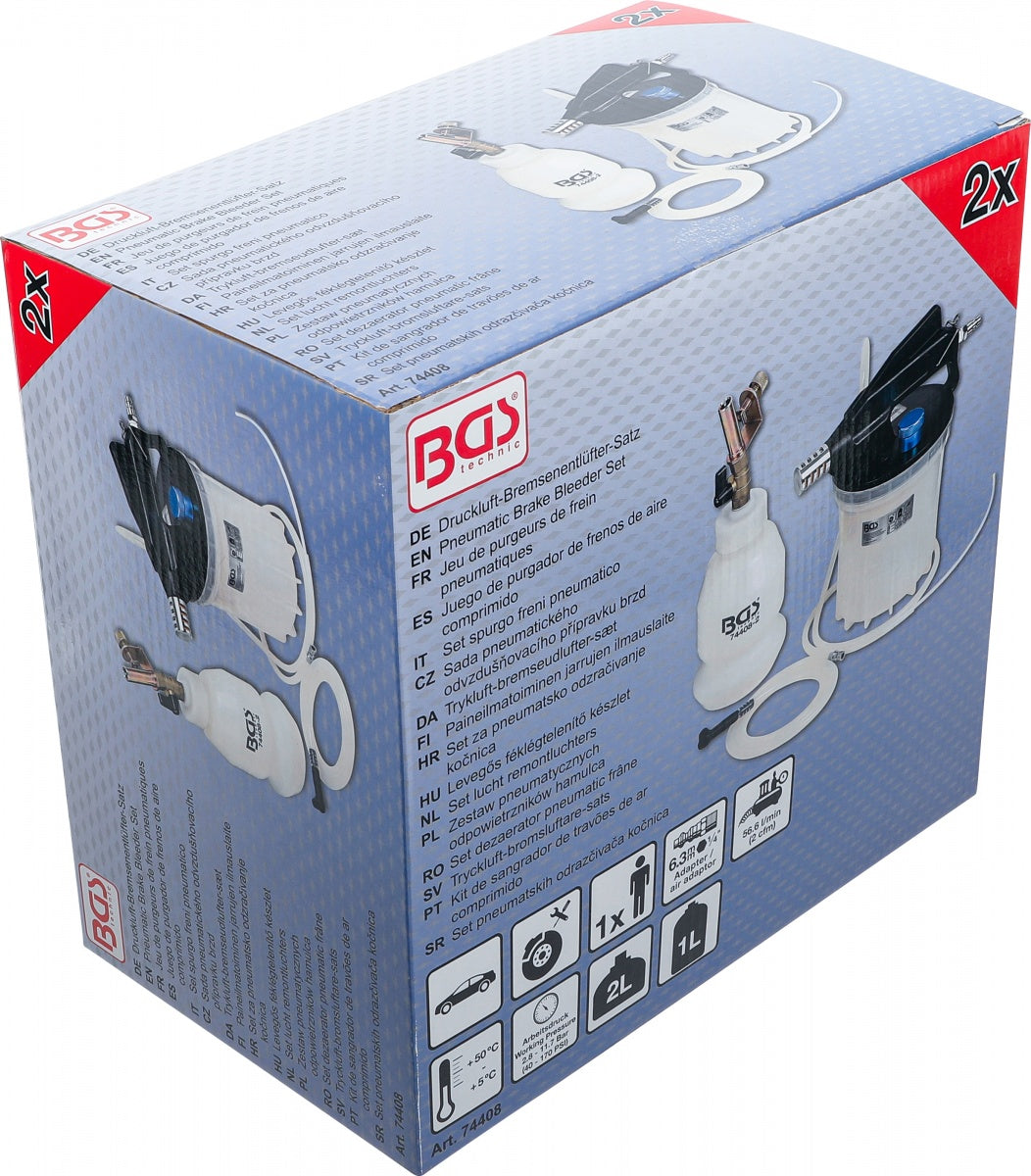 PNEUMATIC BRAKE BLEEDER SET | 2 PCS. (74408)