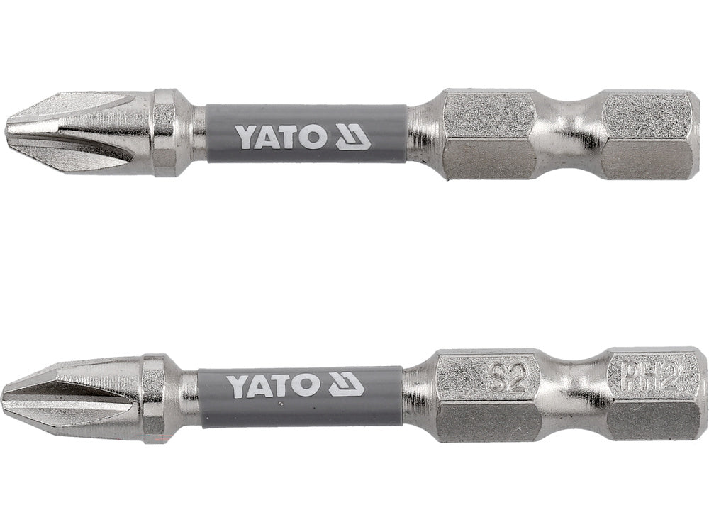 SCREWDRIVER BITS 1/4 50MM PH2 2 PCS NI (YT-78021)