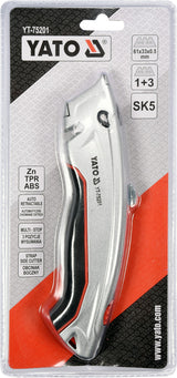 UTILITY KNIFE WITH TRAPEZOID BLADE (YT-75201)
