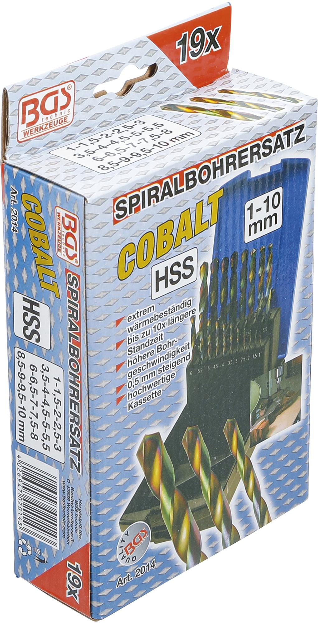 TWIST DRILL SET | HSS | 1 - 10 MM | 19 PCS. (2014)