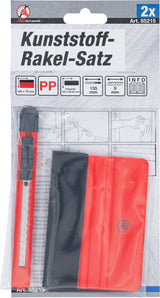 PLASTIC SQUEEGEE | FOR PLASTIC SHEET | WITH FELT EDGE | 2 PCS. (85215)