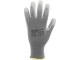 WORKING GLOVES POLYESTER/PU GREY S. 10 (YT-7472)