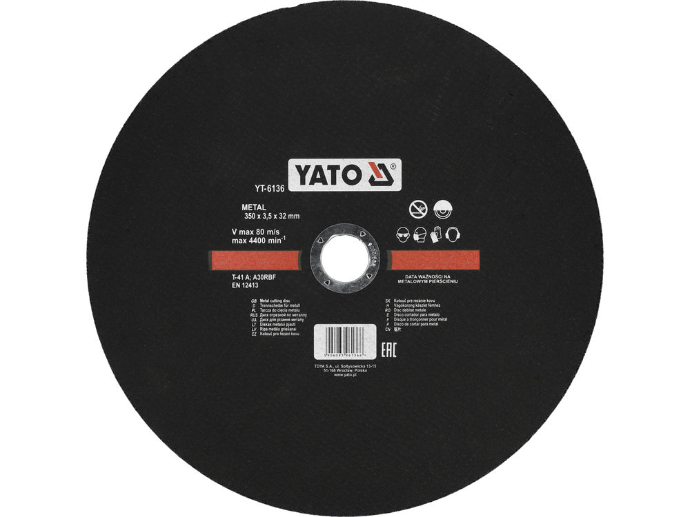 METAL CUTTING DISC 350X3.5X32MM (YT-6136)