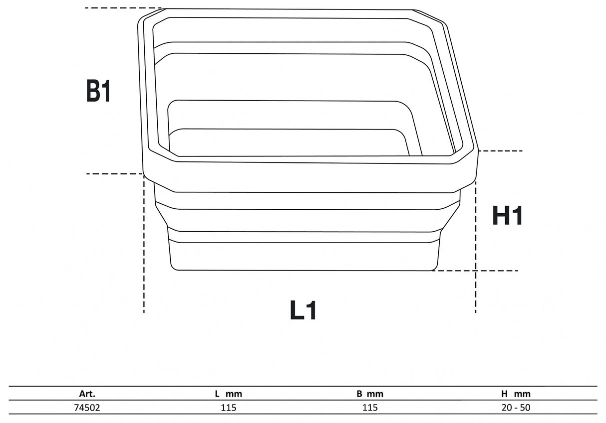 MAGNETIC SHELL SET | SILICONE | FOLDABLE | 115 X 115 X 50 MM | 4 PCS. (74502B)