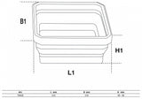 MAGNETIC SHELL SET | SILICONE | FOLDABLE | 115 X 115 X 50 MM | 4 PCS. (74502B)