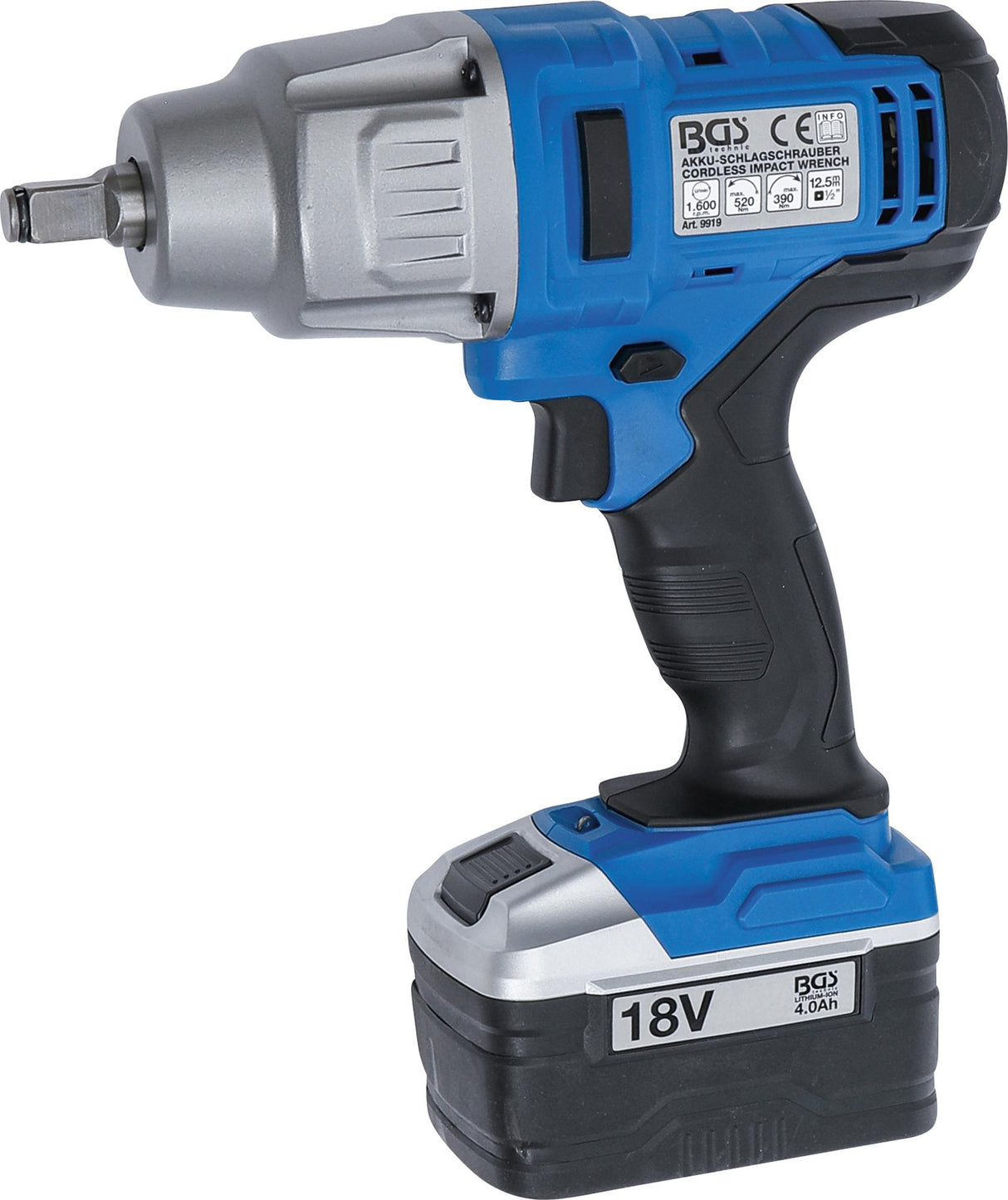CORDLESS IMPACT WRENCH | 520 NM | MAX. 1.600 RPM | 18 V (9919)