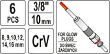 GLOW PLUGS SOCKET SET 6 PCS (YT-05339)