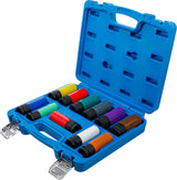 PROTECTIVE IMPACT SOCKET SET | 12.5 MM (1/2") DRIVE | 15 - 27 MM AND SPECIAL WHEEL NUTS | 11 PCS. (74254)