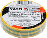 INSULATION TAPE 0.13MM 15MMX20M YEL-GREE (YT-81593)