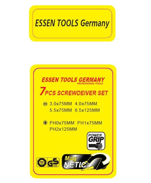SCREWDRIVER SET 7 PCS. WITH CASE (SU9988)