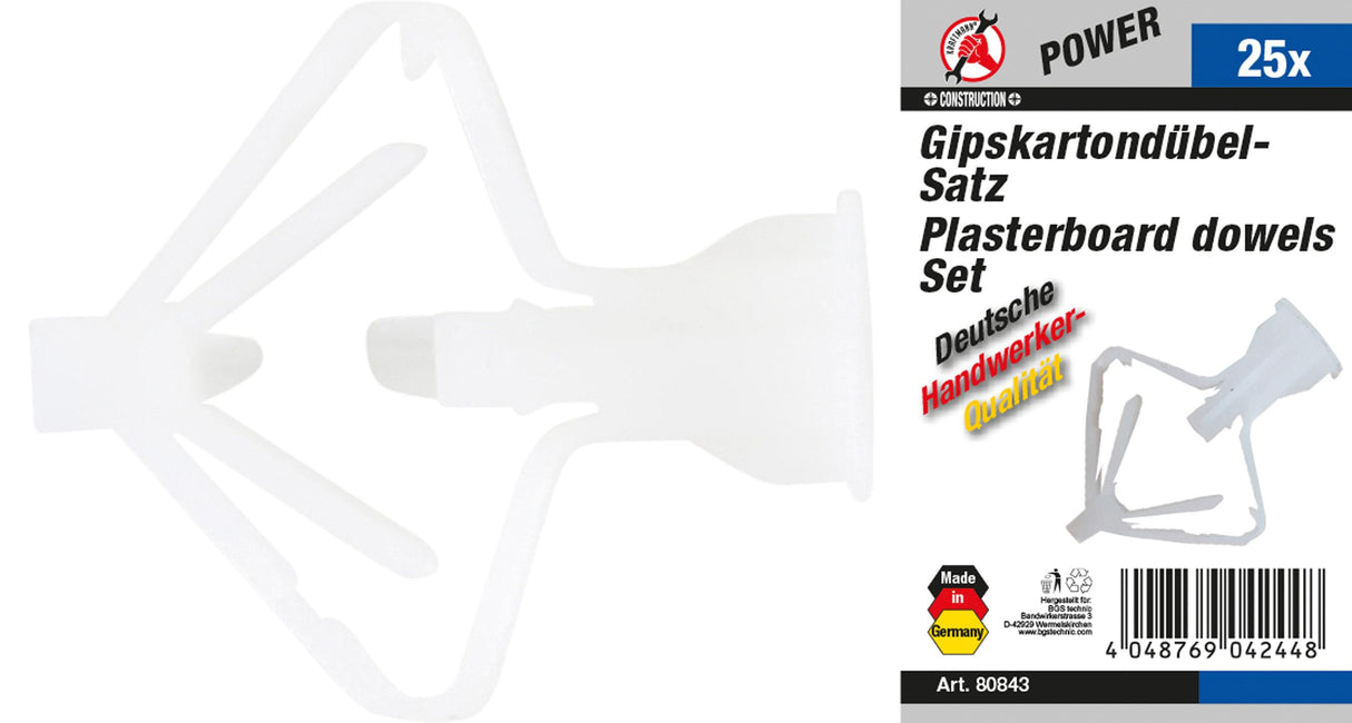 PLASTERBOARD DOWEL ASSORTMENT | 25 PCS. (80843)