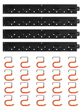 WALL-MOUNT TOOL HOLDERS (WITHOUT TOOLS) | 20 HOOKS | 4 PCS. X 40 CM | 160 CM (TH64)