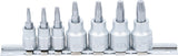 SCREW EXTRACTOR BIT SOCKET SET | 6.3 MM (1/4") / 10 MM (3/8") DRIVE | FOR DAMAGED T-STAR (FOR TORX) T10 - T40 | 7 PCS. (7098)