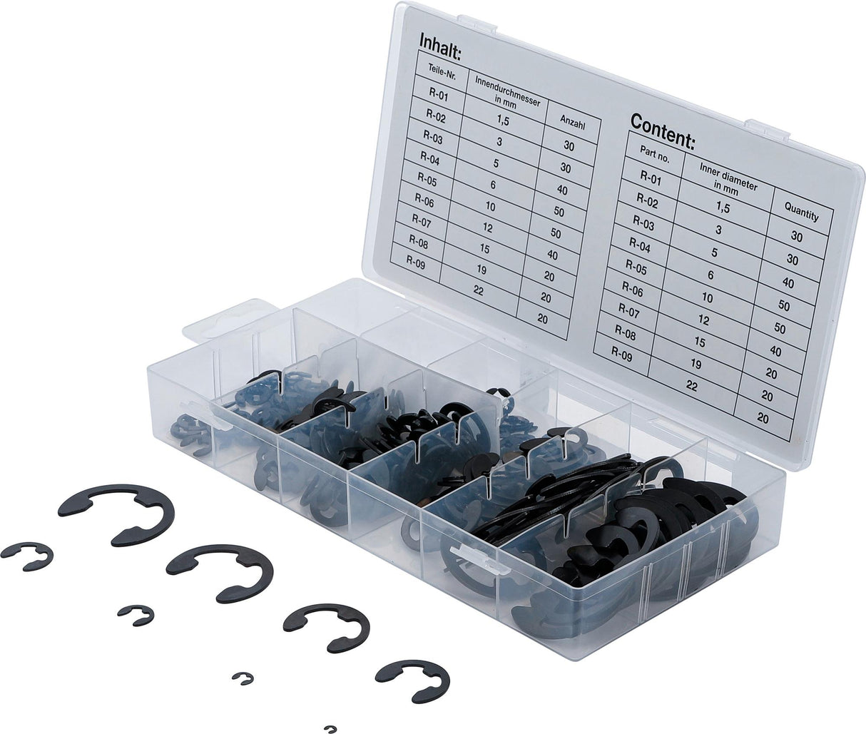 METRIC E-CLIP ASSORTMENT | 1.5 - 22 MM | 300 PCS. (8039)