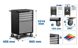 WORKSHOP TROLLEY | 4 DRAWERS, 1 FOLDING COMPARTMENT | EMPTY (6070)