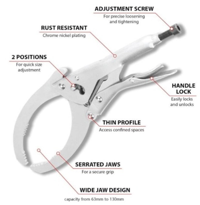 TWO-POSITION ADJUSTABLE AUTOMATIC OIL FILTER WRENCH (DFW11)