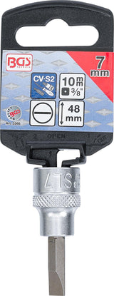 BIT SOCKET | 10 MM (3/8") DRIVE | SLOT SL 7 MM (2568)