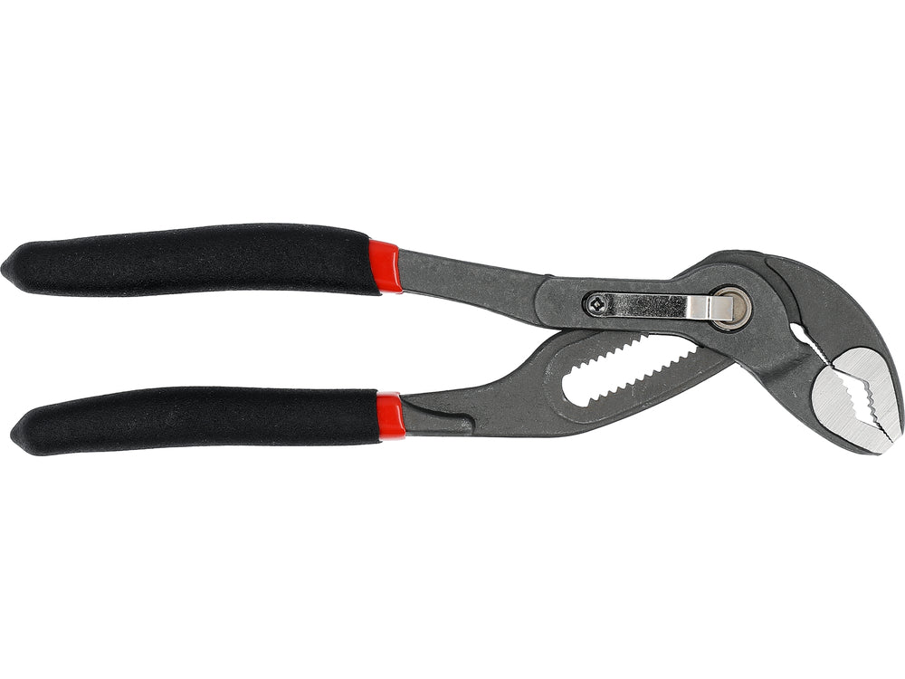 PLUMBING PLIERS FOR LARGER DIAMETER PIPES | PUSH-BUTTON LOCKING | 175 MM (YT-20895)