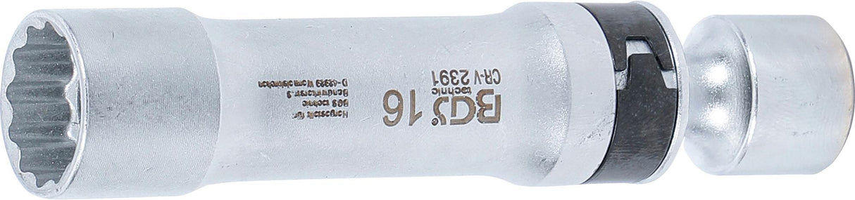 SPARK PLUG SOCKET, 12-POINT, WITH RETAINING SPRING | 10 MM (3/8") DRIVE | 16 MM (2391)