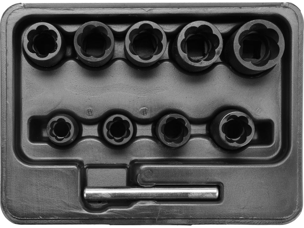SCREW EXTRACTOR SET  3/8" 10PCS (YT-0603)