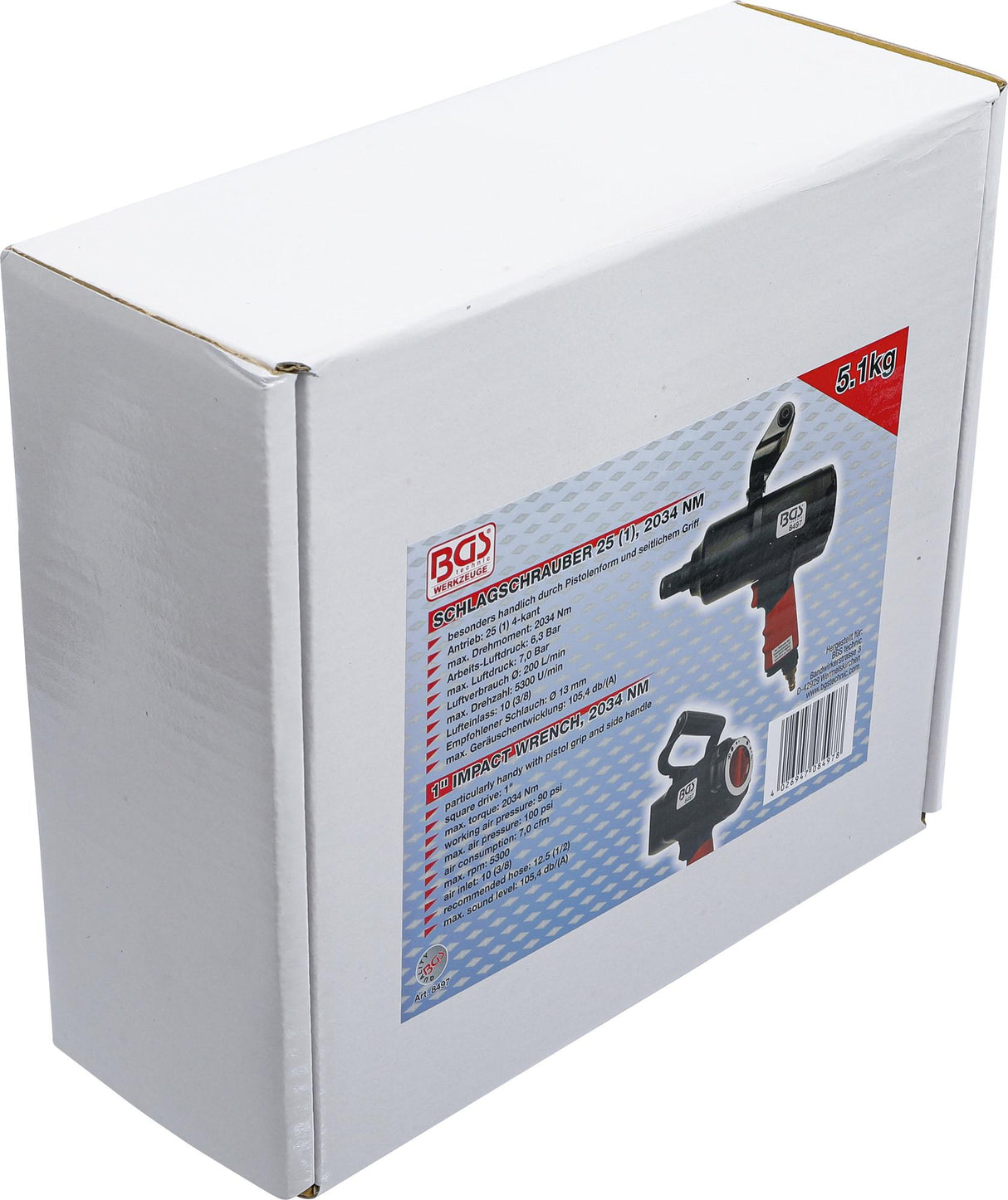 PNEUMATIC IMPACT WRENCH | 25 MM (1") | 2034 NM (8497)