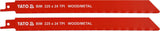 SABRE SAW BLADES BIM 225MM 2PCS 24TPI (YT-33934)