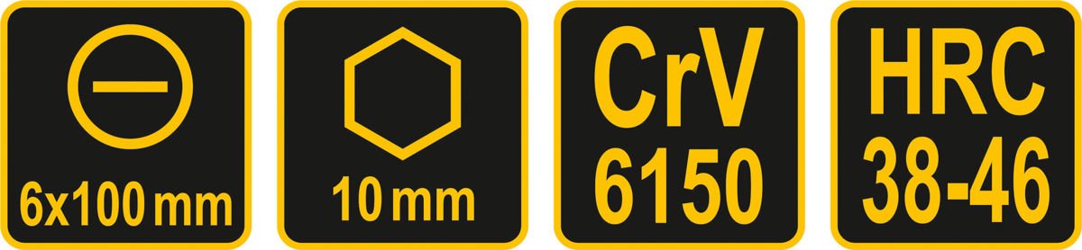 IMPACT SCREWDRIVER | HEX | FLAT 6 X 100 MM (62162)